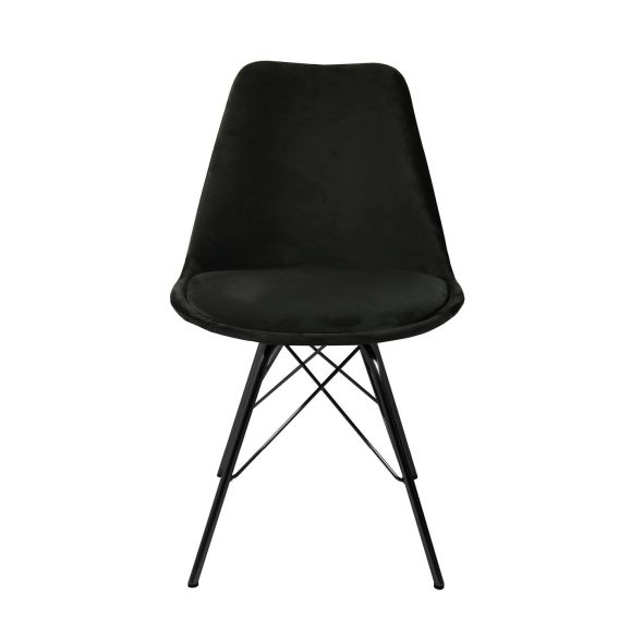KICK Velvet Bucket Chair - Black - Black