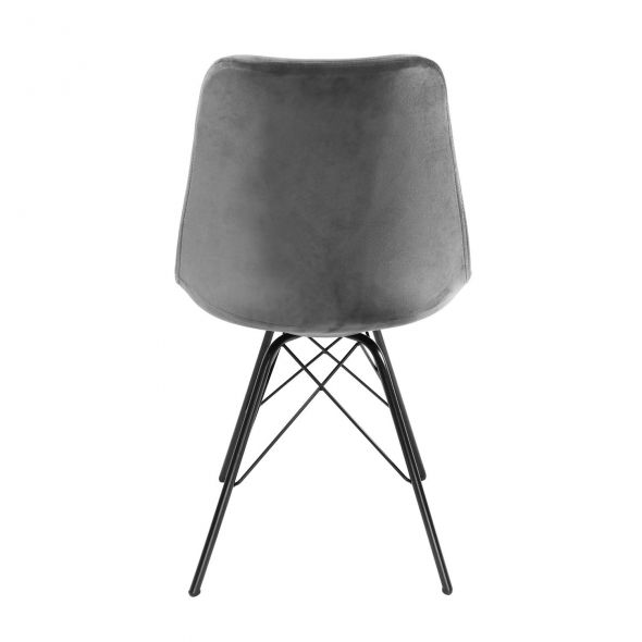 KICK Velvet Bucket Chair - Grey - Grey