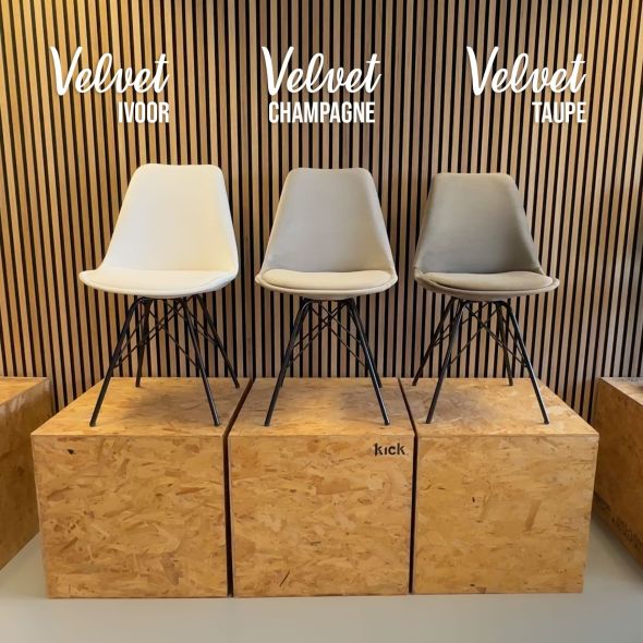 KICK Velvet Bucket Chair - Taupe - Taupe