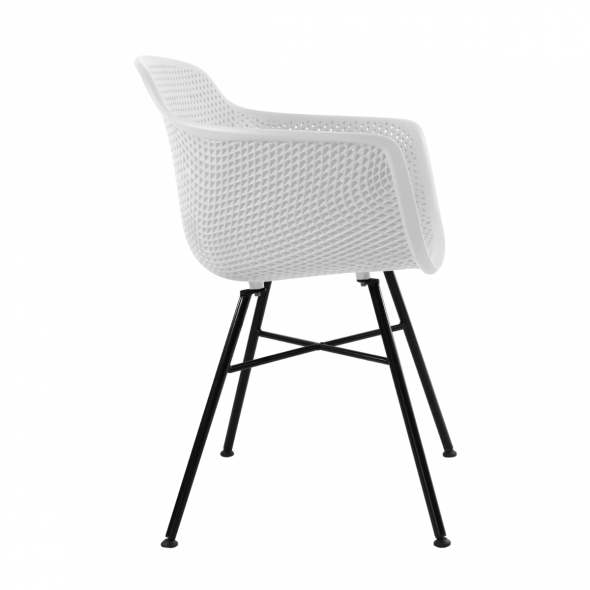 Set Of 4 KICK INDY Garden Chair - White