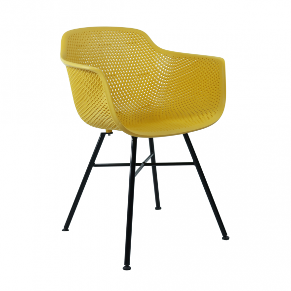 Set Of 4 KICK INDY Garden Chair - Yellow