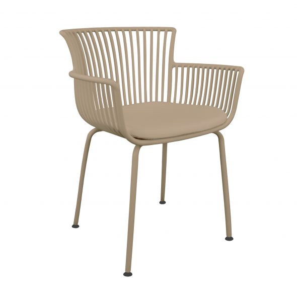 Set Of 4 Kick Otis Garden Chair - Beige