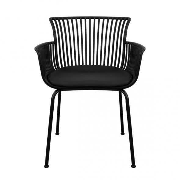 Set Of 4 Kick Otis Garden Chair - Black
