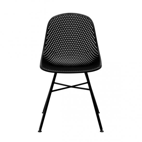 Set Of 4 Kick Sol Garden Chair - Black