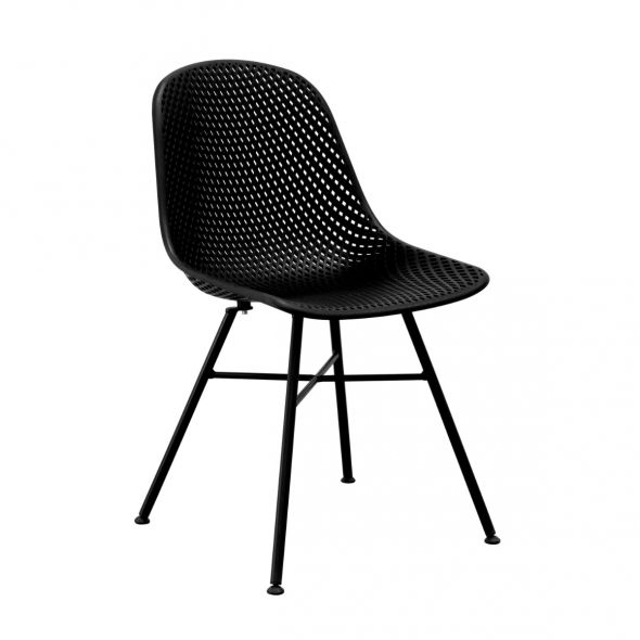 Set Of 4 Kick Sol Garden Chair - Black