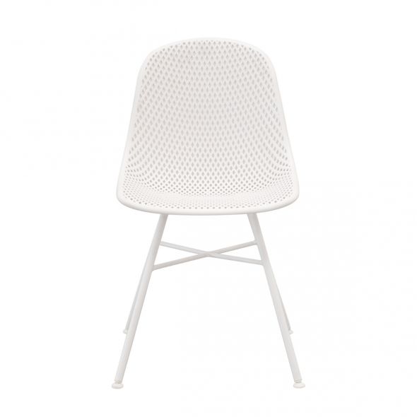 Set Of 4 Kick Sol Garden Chair - White