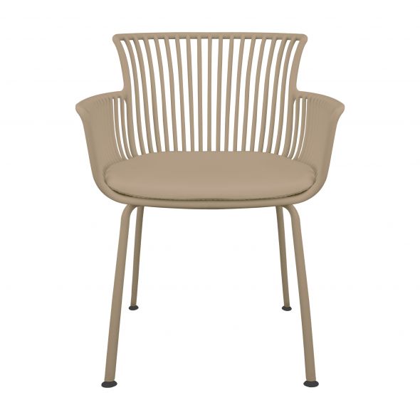 Set Of 6 Kick Otis Garden Chair - Beige