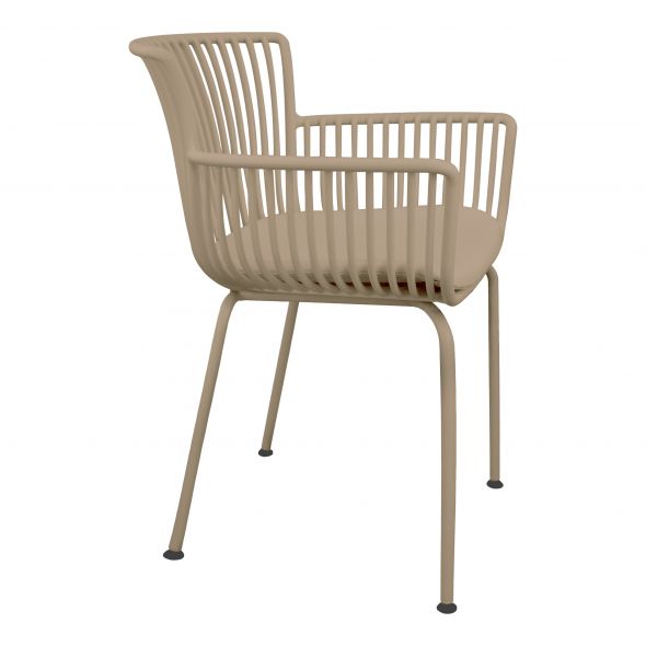 Set Of 6 Kick Otis Garden Chair - Beige