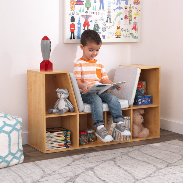kidkraft Bookcase with Reading Nook - Natural