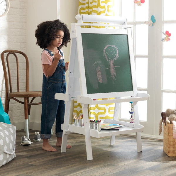 Kidkraft Deluxe Wooden Easel - White
