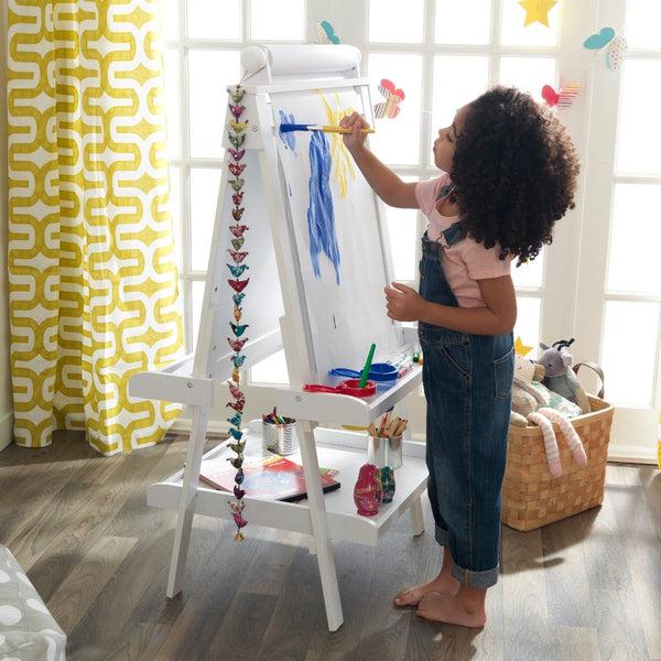 kidkraft Deluxe Wooden Easel - White