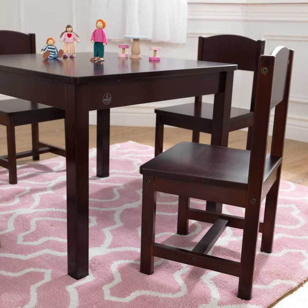 Kidkraft Farmhouse Table & 4 Chair Set - Espresso
