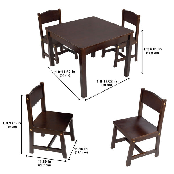 Kidkraft Farmhouse Table & 4 Chair Set - Espresso
