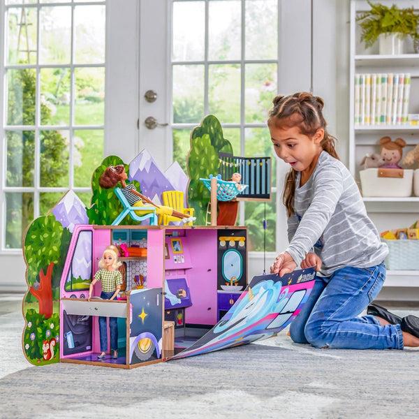 kidkraft Glamp & Go 2-in-1 Doll Camper