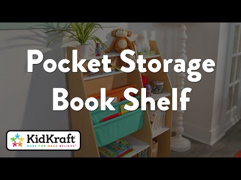 Kidkraft Pocket Storage Bookshelf - Natural