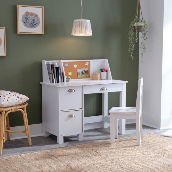 Kidkraft Study Desk With Chair - White