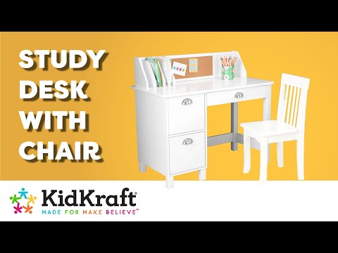 Kidkraft Study Desk With Chair - White