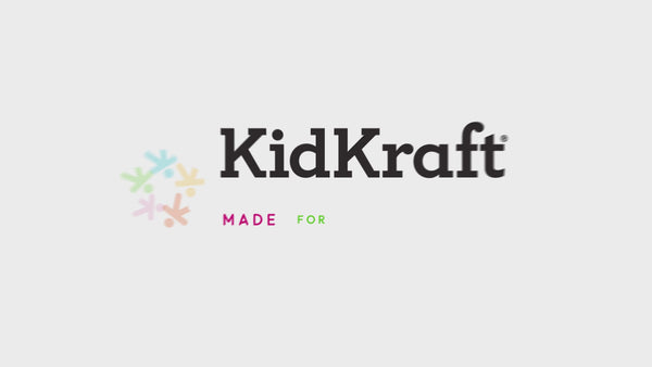 Kidkraft Round Storage Table & 2 Chair Set - Natural & White