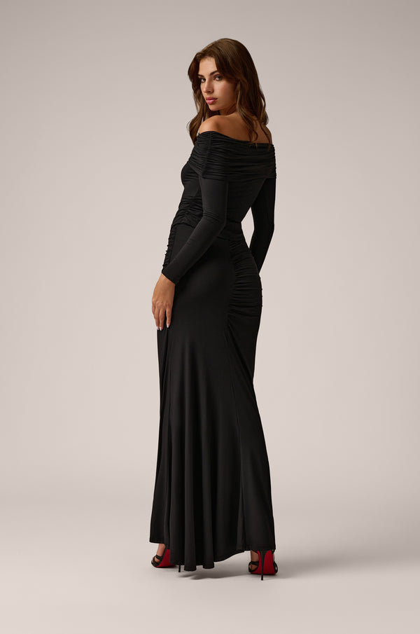 Kiki De Montparnasse Echauffe Off Shoulder Top Black