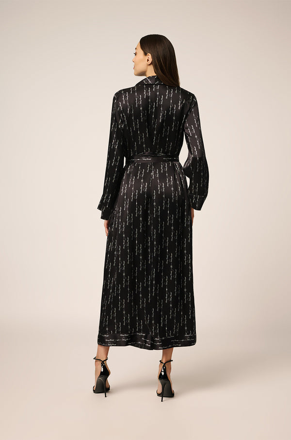 Kiki De Montparnasse Fucking Beautiful Silk Lounge Robe Black/white