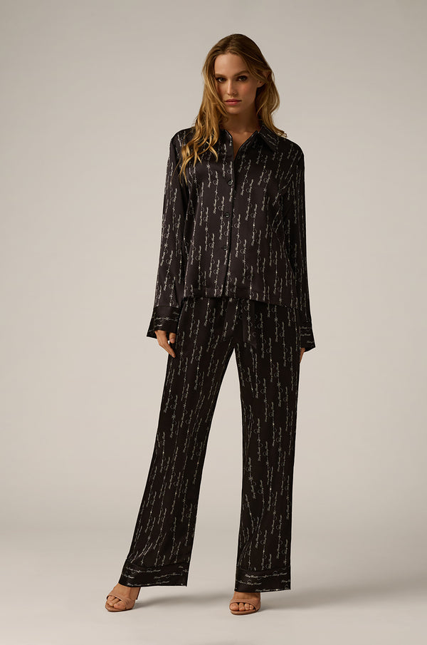 kiki de montparnasse fucking beautiful silk lounge top black/white