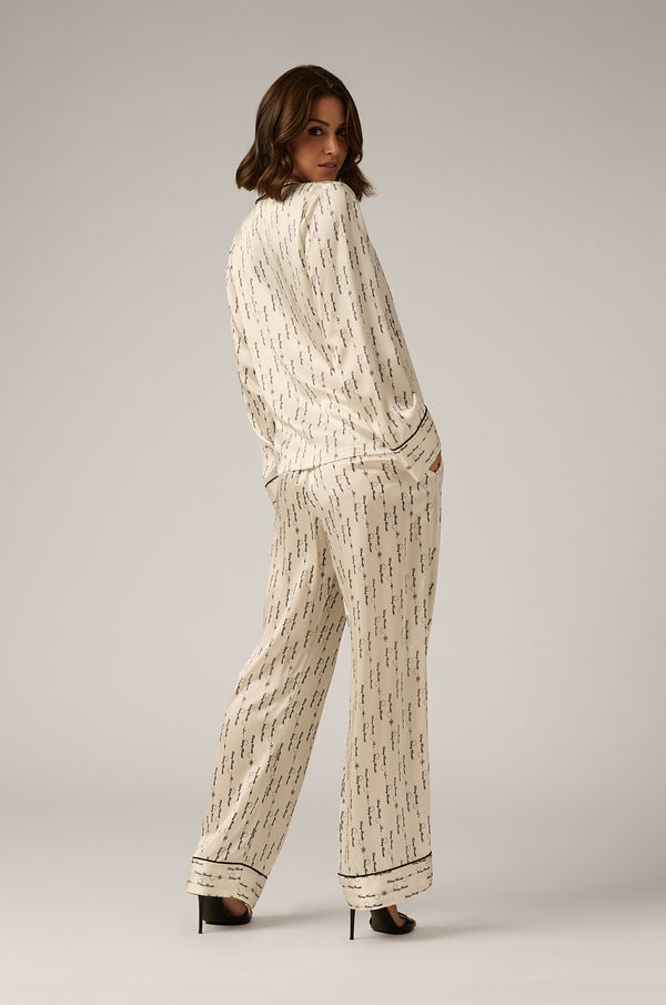 Kiki De Montparnasse Fucking Beautiful Silk Lounge Top Ivory