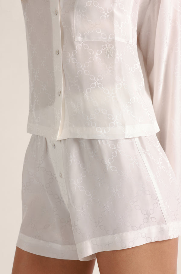 Kiki De Montparnasse Handcuff Jacquard Boxer Short Ivory