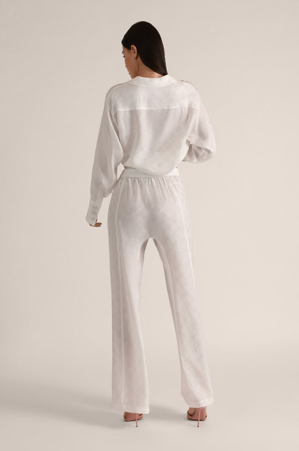 Kiki De Montparnasse Handcuff Jacquard Slim Boxer Pant Ivory