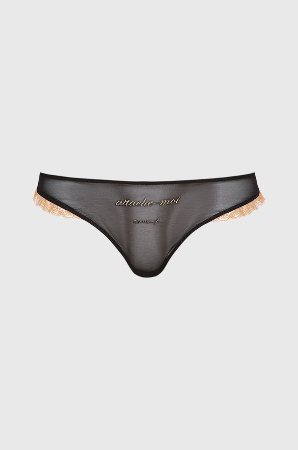 kiki de montparnasse attache moi brief black/sucre