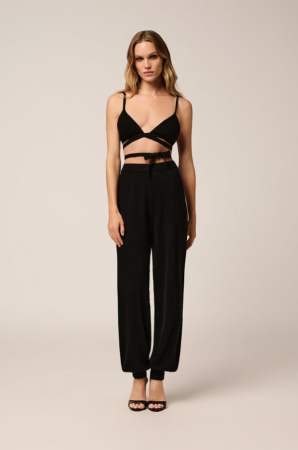 kiki de montparnasse cashmere wrap bra black