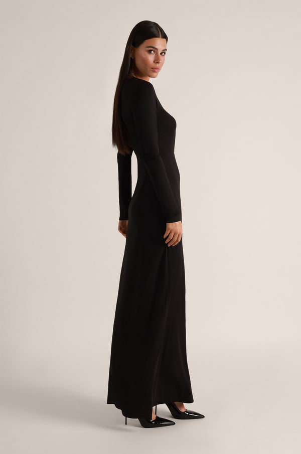 Kiki De Montparnasse Echauffe Open Long Gown Black