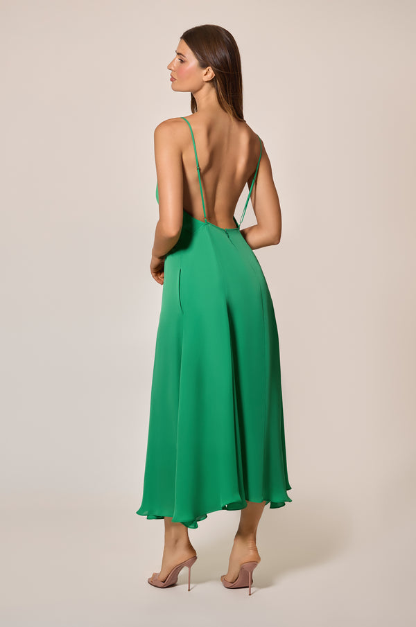 Kiki De Montparnasse Georgette Dress Pomme Vert