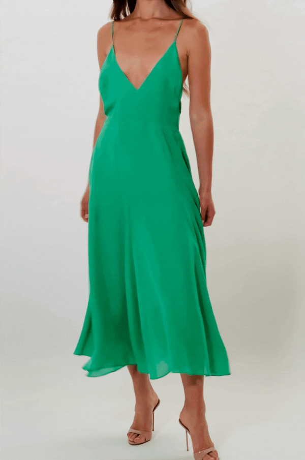 kiki de montparnasse georgette dress pomme vert
