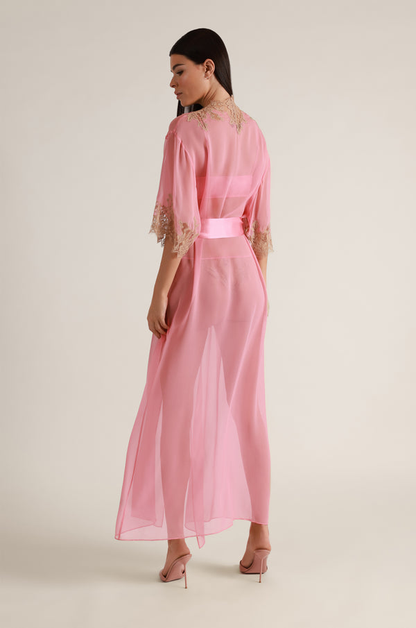 Kiki De Montparnasse Orchid Long Robe Rose/sucre