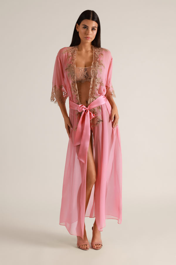 kiki de montparnasse orchid long robe rose/sucre