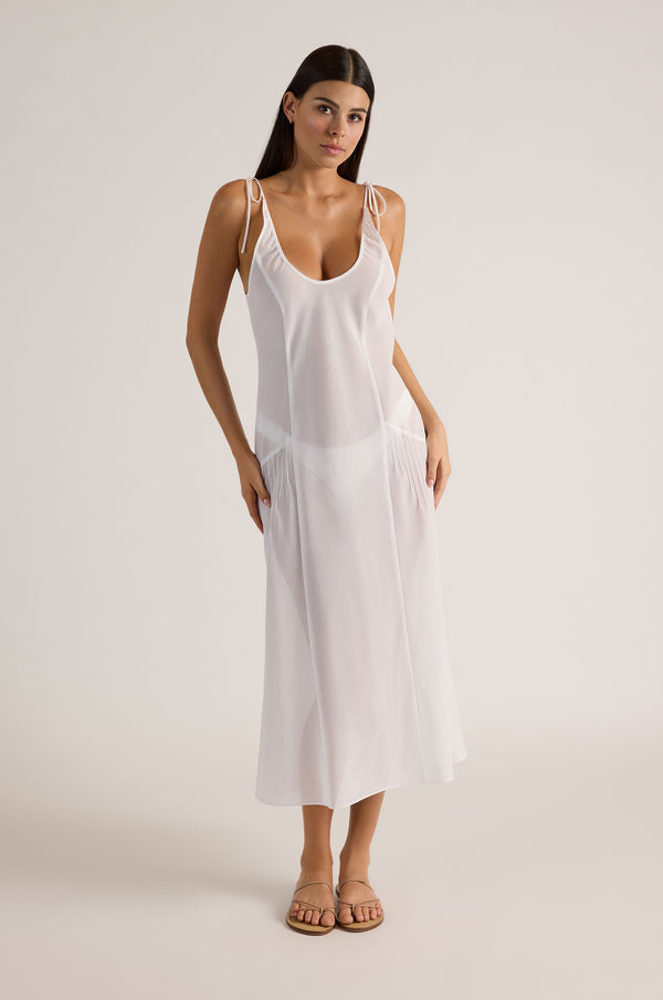 kiki de montparnasse pintuck dress ivory