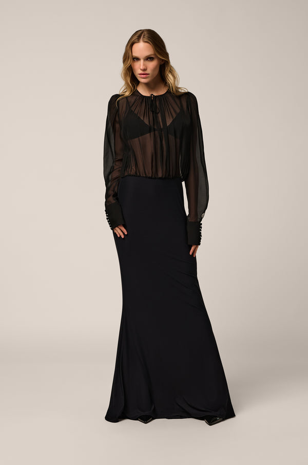 Kiki De Montparnasse Soie Maxi Dress Black