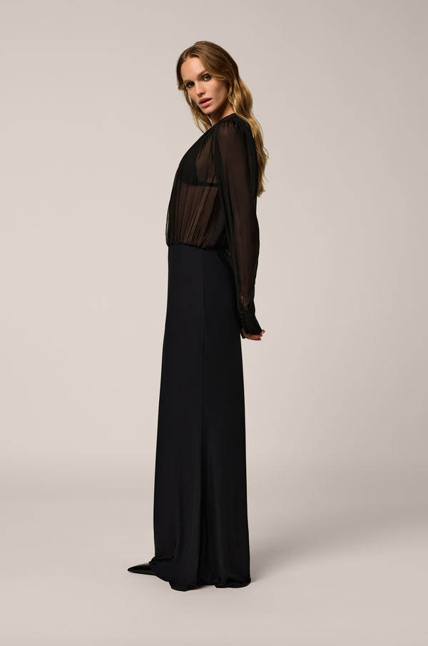 Kiki De Montparnasse Soie Maxi Dress Black