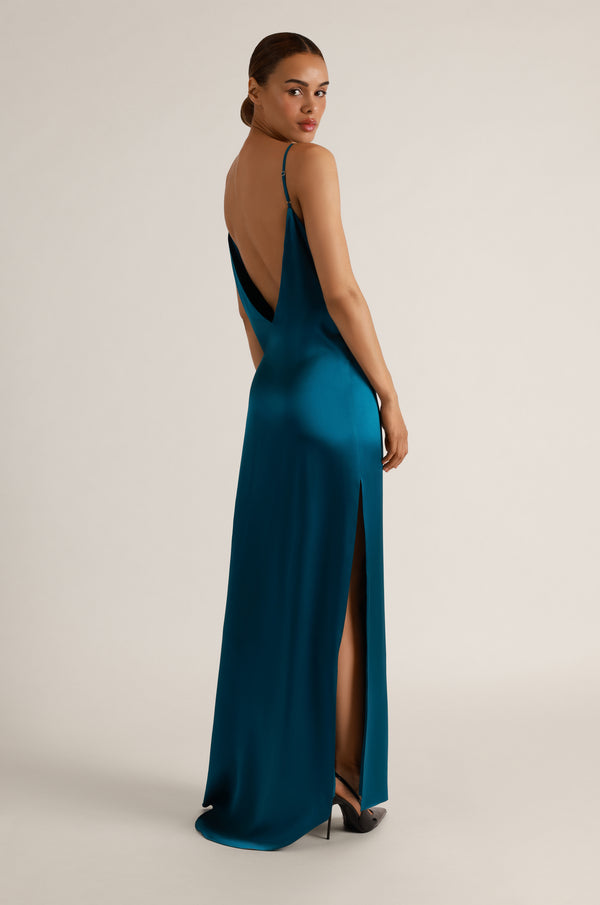 kiki de montparnasse soie v-back slip gown la mer