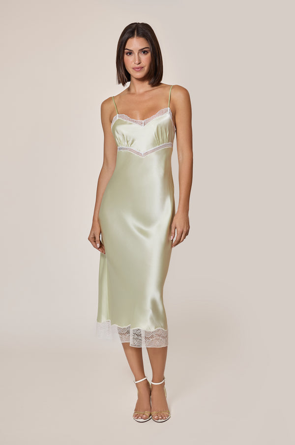 kiki de montparnasse tiered slip dress beurre