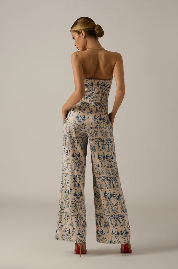 Kiki De Montparnasse Toile Jumpsuit Marine Toile