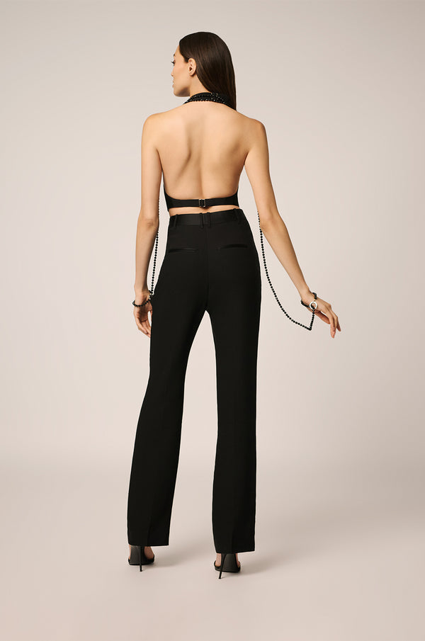 Kiki De Montparnasse Tuxedo Silk Vest Black