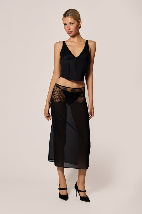 kiki de montparnasse la follie lace galloon skirt black