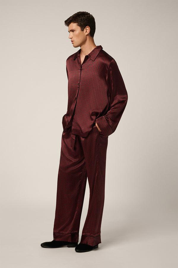 kiki de montparnasse moi et toi unisex tie up pant moi et toi black/red