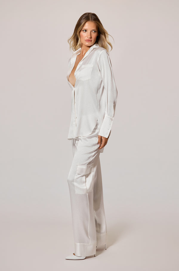 Kiki De Montparnasse Perforated Boyfriend Shirt Ivory