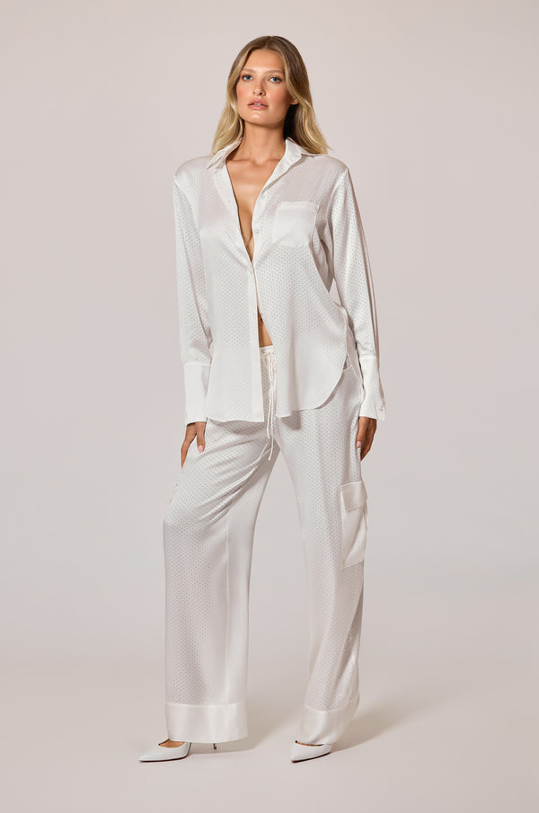 kiki de montparnasse perforated drawstring pant ivory