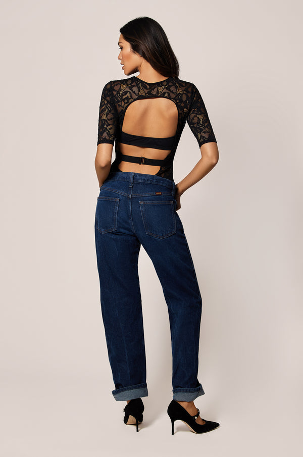 Kiki De Montparnasse Sophie Stretch Lace Bodysuit Black