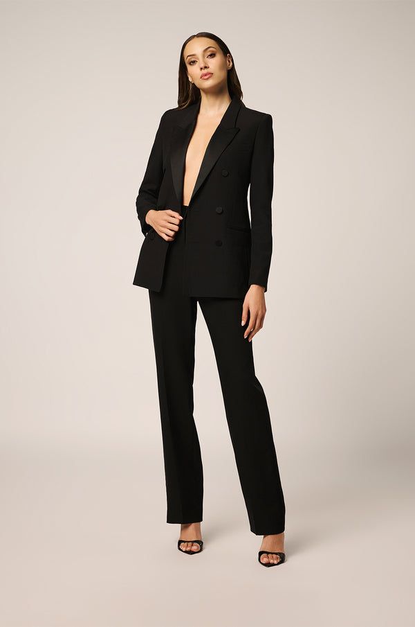 Kiki De Montparnasse Tuxedo Double Breasted Blazer Black