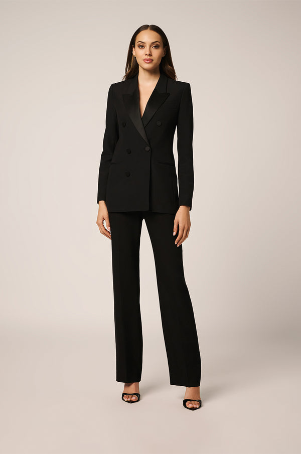 kiki de montparnasse tuxedo double breasted blazer black