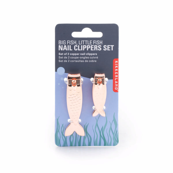 Kikkerland Copper Big Fish Little Fish Nail Clippers Set